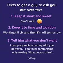 a guy to ask you out over text