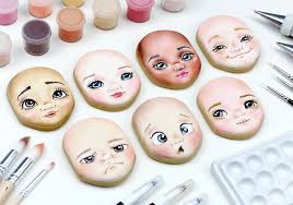 cookie dolls handpainted faces english