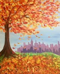 step by step fall tree painting art
