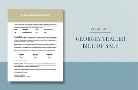 georgia trailer bill of template