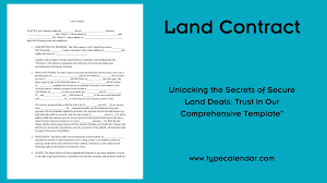 free printable land contract templates