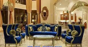 royal blue velvet sofa set luxury
