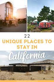 unique places to stay in california