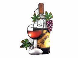 Metal Wall Art Wine Glass Bottle And