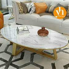 China Modern Oval Sofa Table Metal