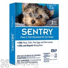sentry flea and tick squeeze on for dogs