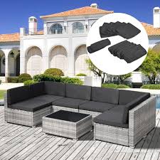 Outsunny Outdoor Patio Rattan Sofa Set