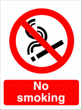 no smoking signs health safety