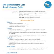 home care s how spin selling can