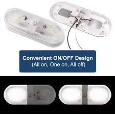 hqrp 2 pack rv led ceiling double dome
