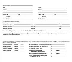 Wedding Photography Contract Template 14 Download Free Documents