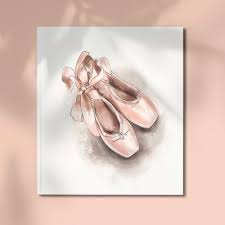 Ballet Shoes Canvas Wall Art Ballerina