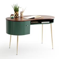 I was surprised to see. Topim Vintage Desk Green Walnut La Redoute Interieurs La Redoute