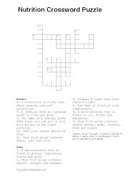 interesting nutrition crossword puzzles