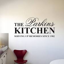personalised kitchen wall art sticker