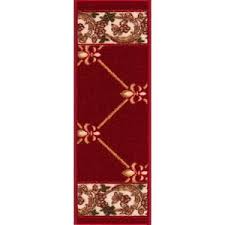 carpet mat fleur de lis design slip