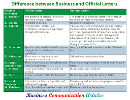 business and official letters