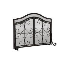 Panel Fireplace Screen With 2 Doors