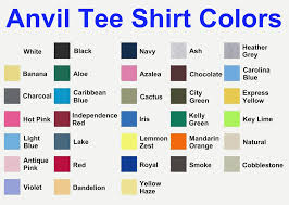 44 Unique Shirt Color Chart
