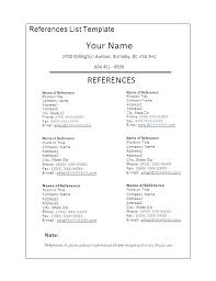 Format References On Resume Character References Sample Resume Afalina