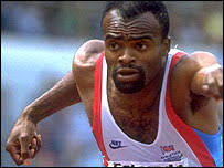 KRISS AKABUSI. Kriss Akabusi. Born: 28 November, 1958 in London. Olympic record: 4x400m silver (1984), 400m hurdles bronze (1992), 4x400m bronze (1992) - _44041675_kriss_akabusi_203