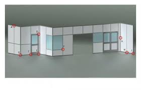 Double Sided ¼ Cleanroom Wall System