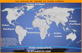 Carte des océans du monde | Atlasocio.com