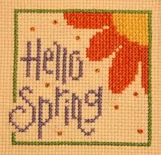 Hello Spring Lizzie Kate Free Cross Stitch Pattern Cross