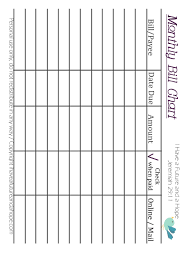 Monthly Bill Chart Template Download Printable Pdf