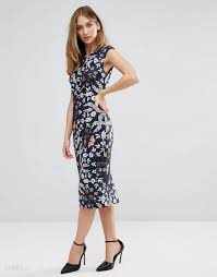 ted baker kyoto gardens bow neck dress