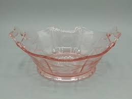 Vintage Pink Depression Glass Bowl With