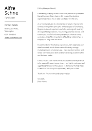fundraiser cover letter exle free
