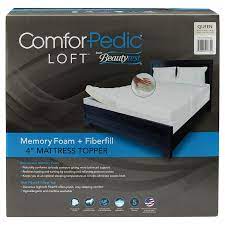 Customers can choose from three firmness options for their proadapt: Comforpedic Loft 4 Foam And Fiber Memory Foam Topper With Fiber Cover King Mattress Pads Toppers Meijer Grocery Pharmacy Home More