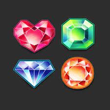 Vibrant Gem Icons In Paint Tool Sai