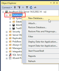 sql server create database by practical