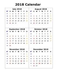 6 Month One Page Calendar 2018 Printable Maxcalendars Calendar
