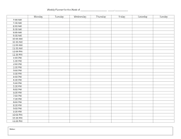 7 Day Meal Planner Template Planning Templates Schedule Plan