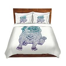 Duotone Pug Bed Duvet Cover For Twin