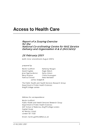 pdf what does access to health care mean