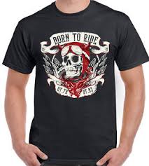 Details About Born To Ride Mens Biker T Shirt Motorcycle Skull Indian Bike Repair Club Mc