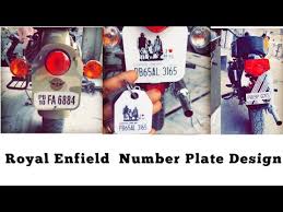 royal enfield 3d number plate design
