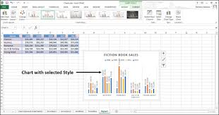 Excel Charts Chart Styles Tutorialspoint