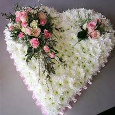 Same day funeral tributes flowers deliverd in cardiff from hearts and flowers. Traditional Based Funeral Heart 2 Funeral Flowers Bath