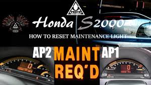 S2000 How To Reset Maintenance Light S2k Ap1 Ap2 1080p Hd