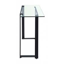 Clear Glass Console Table On Black Iron