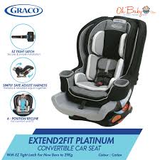 We have 3 kids (5, 3, 1) and have owned 11 car seats. Graco Extend2fit Platinum Convertible Baby Car Seat With Ez Tight Latch For Newborn Up To 29 Kg Colour Carlen