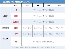 Cascade Lacrosse Helmet Sizing Chart Cascade Lacrosse Helmet
