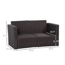 patio wicker corner sofa set