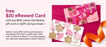 ulta beauty free 20 ereward card for