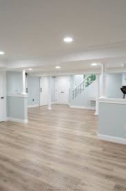 white ceiling and vinyl floor planks